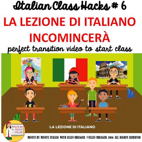 Preview of Italian Transition Video Start of Class  for CI TCI TPRS and 90% Target Language