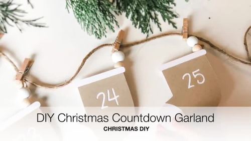 Stocking Christmas Countdown Garland SVG Files by Inspire the Mom