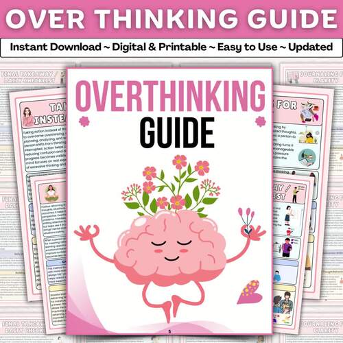 Overthinking Guide Workbook | Anxiety Relief & Mental Health Printable ...
