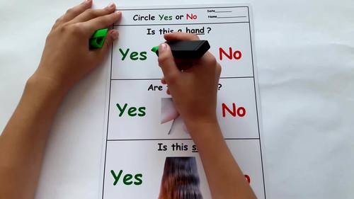 Body Parts Yes No Questions Worksheets with Visuals Autism Speech ...