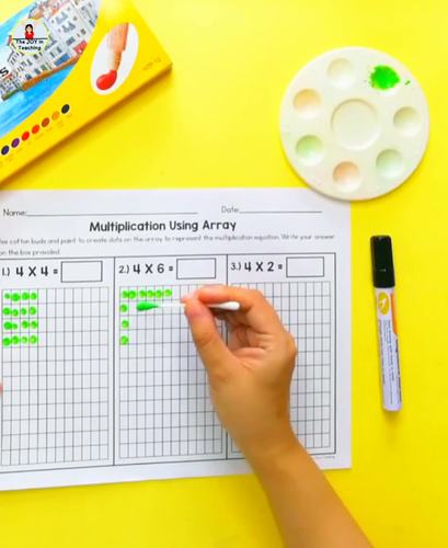 Multiplication Using Array Worksheet by The Joy in Teaching | TpT