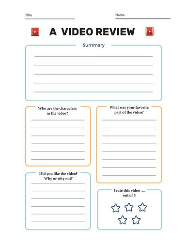 Video Review Reports. Summarize. Report. Watching. ELA. ESL. EFL.