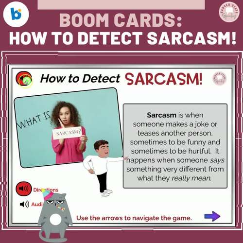 Detecting Interpreting Sarcasm Lesson Tone of Voice examples Middle