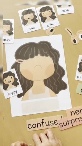 Emotions Activity for Kids Girl Version Editable Feelings Chart ...