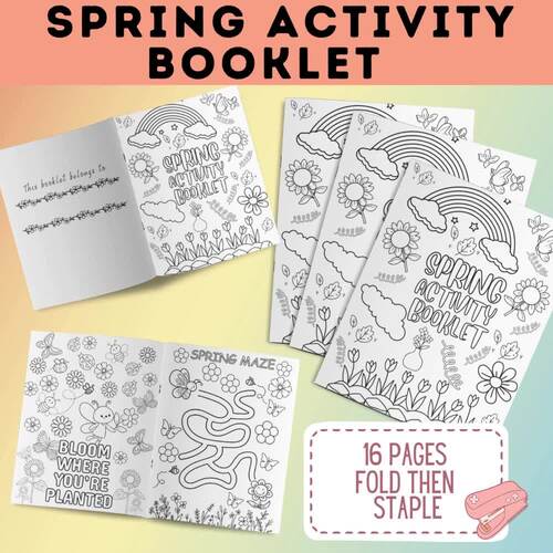 Spring Activity Packet | Spring Coloring Pages | Spring Book Activity Pages