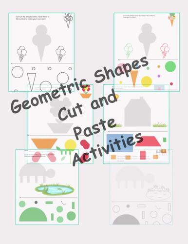 Geometric Shape Cut-and-Paste Activity | Build a House, Ice Cream ...