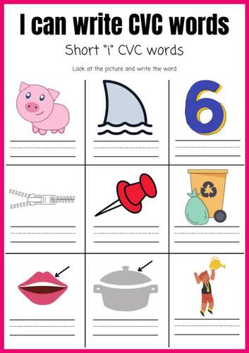 I can write CVC words (a,e,i,o,u) by BRAVOCADO RESOURCES | TPT