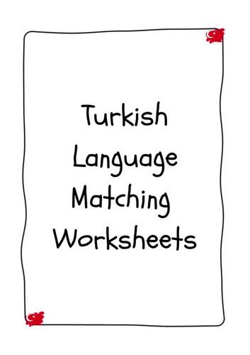 Turkish Language Matching Worksheets by Worksheet Whisperer | TPT