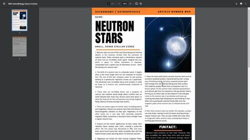Space Exploration | Astro Science Articles + Research Project Template Set