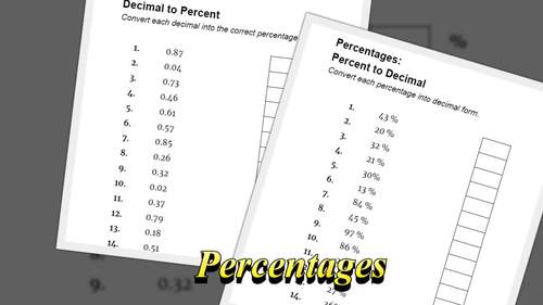 Percentages | Math Worksheets | Test Prep | 4th Grade | 5th ...