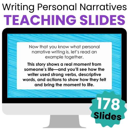 Writing Personal Narratives - Teaching Slides & Notes for Grades 4-5
