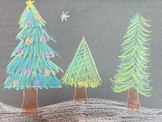 Winter Trees 3 Ways Drawing Lesson - Grades 2-3