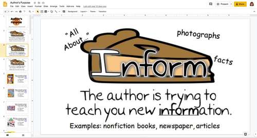 Author's Purpose Small Group Picture Sorting Cards (DIGITAL & PRINTABLE)