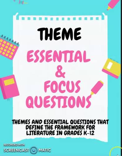 Theme. The Definitive Guide To Theme- A Resource for Teachers by CLS2021