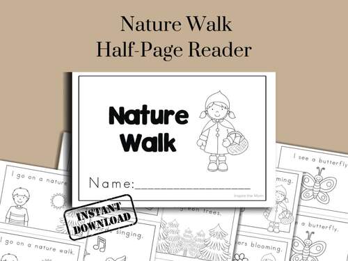 Nature Walk Emergent Reader Printable | Early Science | Nature Study