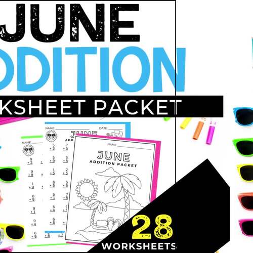 Summer Math Sheets Basic Addition Facts Fluency Practice Activities Worksheets
