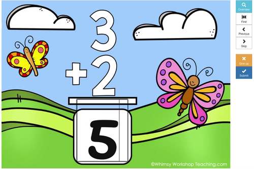 Boom Cards Math Addition to 10 Vertical Equations Distance Learning