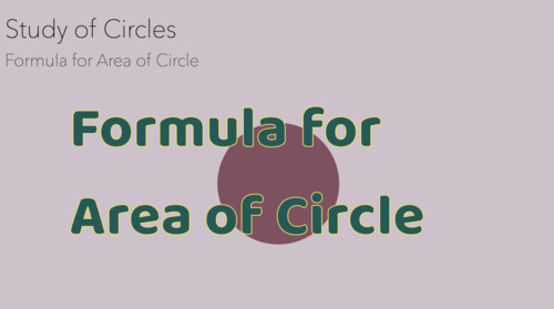 Preview of Montessori Study of Circles: Formula for Area of Circle Presentation
