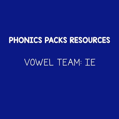Vowel Team IE Phonics Activities for Orton-Gillingham Lessons | TPT