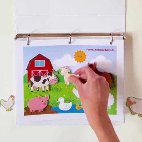 Farm Busy Book | Montessori Learning Binder Preschool Activity | TPT