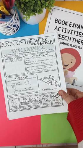 Book Companion Expansion Pages for Speech Therapy | No Prep Speech ...