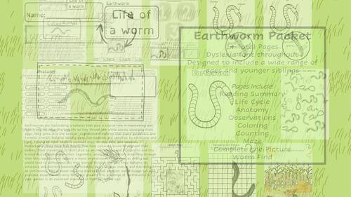 Earthworm Packet -Dyslexia font by Joy-Eli | TPT