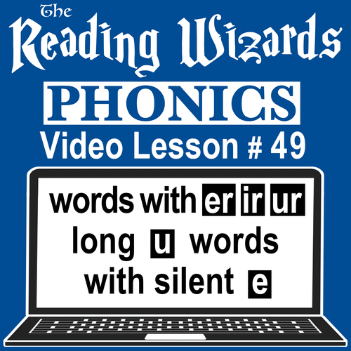 Preview of Phonics Video/Easel Lesson - ER, IR, UR Words  - Reading Wizards #49