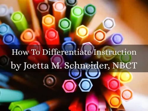 Preview of NBCTs Know: How to Differentiate FOR Instruction