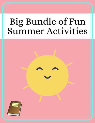 Big Bundle of Fun Summer Activities Low or No Prep by More Than Just ...