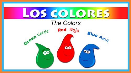 Preview of Colors & Shapes Theme in Spanish w/ Animated Videos - Colores y Formas