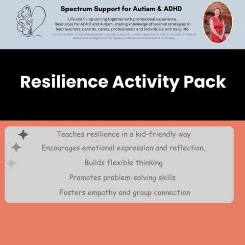 Resilience Activity Worksheets Children Executive Function Autism ADHD ...