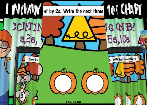 Fall Skip Counting by 1s, 2s, 5s and 10s Boom Cards™ by Timea Turai