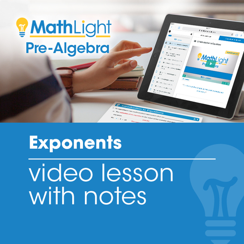 Exponents Video Lesson with Student Notes