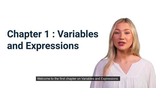 Preview of Chapter 1 : Variables and Algebraic Expressions