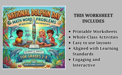Splash Into Math! National Dolphin Day Math Word Problems (Grades 2–8)