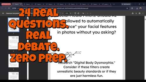 The Great AI Debate | Mega Bilingual Bundle | Middle & High School | No ...