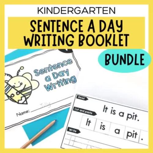Kindergarten Sentence Building Booklet Bundle | Phonics & Sight Word ...