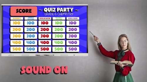 Math Topics QUIZ PARTY Math Game - No Prep 7th Grade Review Activity