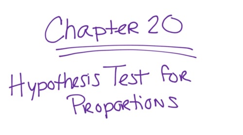Preview of Flipped Lecture - Ch20 One Proportion z-Test