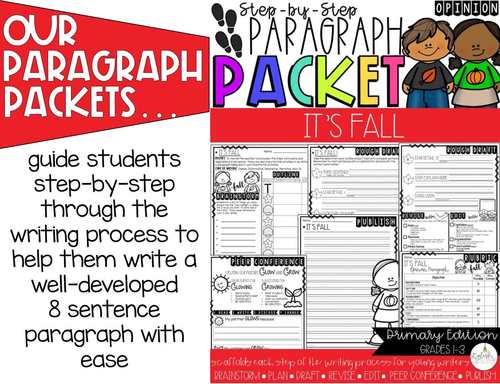 It's Fall | Step by Step Paragraph Packet | Opinion Writing | TPT