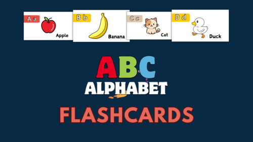 Preview of ABC English alphabet. Flashcards for kids. Video.
