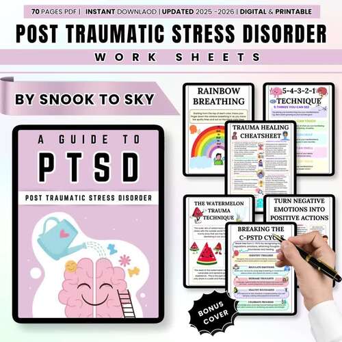 PTSD Worksheets, Post-Traumatic Therapy Aids, PTSD Support, Self-Help ...