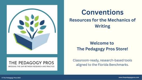 Florida BEST Writing Conventions- 3rd Grade 3.C.3.1 by The Pedagogy Pros