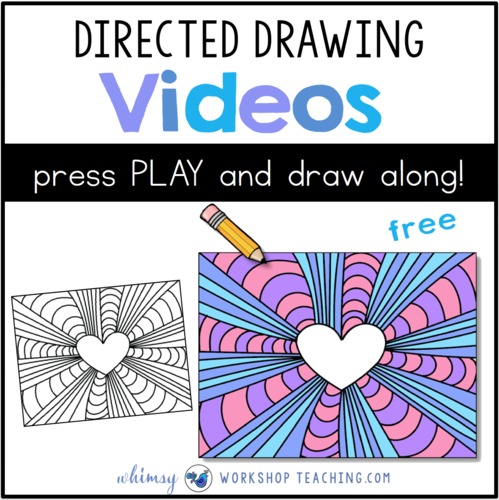 Preview of Directed Drawing VIDEO - Fancy Heart 2 (free)