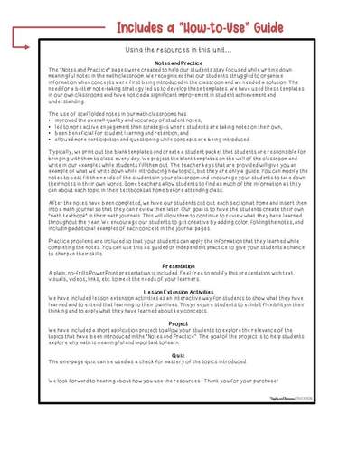 Checking Accounts - Consumer Math and Financial Literacy Notes, Activities, Quiz