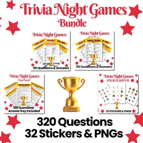 Ultimate Trivia Night MEGA-BUNDLE | 320 Questions for Adults & High School
