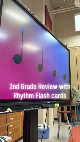 Rhythm Flashcards Bold Colors: Quarter Notes, Eighth Notes & Quarter Rests