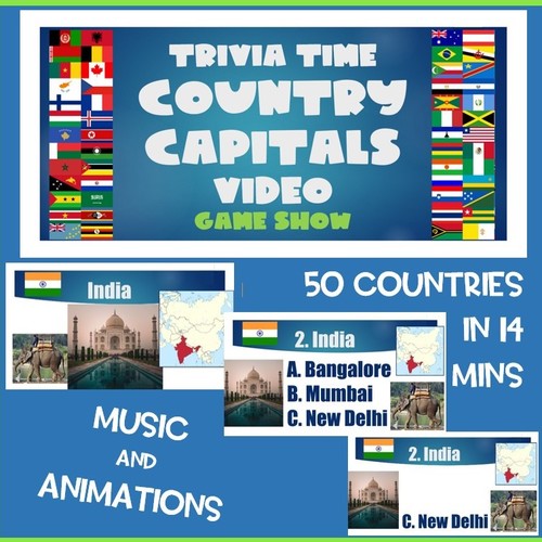 Preview of Trivia Time Country Capitals of the World - Game Show