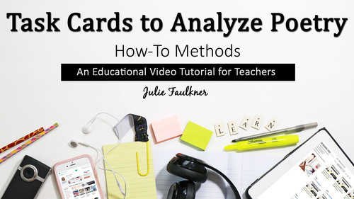 Preview of How To: Using Task Cards to Analyze Poetry, Video for Teachers
