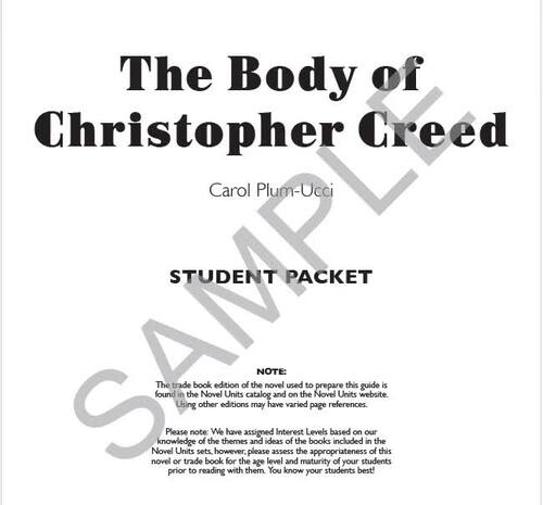 The Body of Christopher Creed Novel Units® Student Packet Novel Study